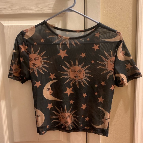 Cute moon & star see though shirt - Picture 1 of 1